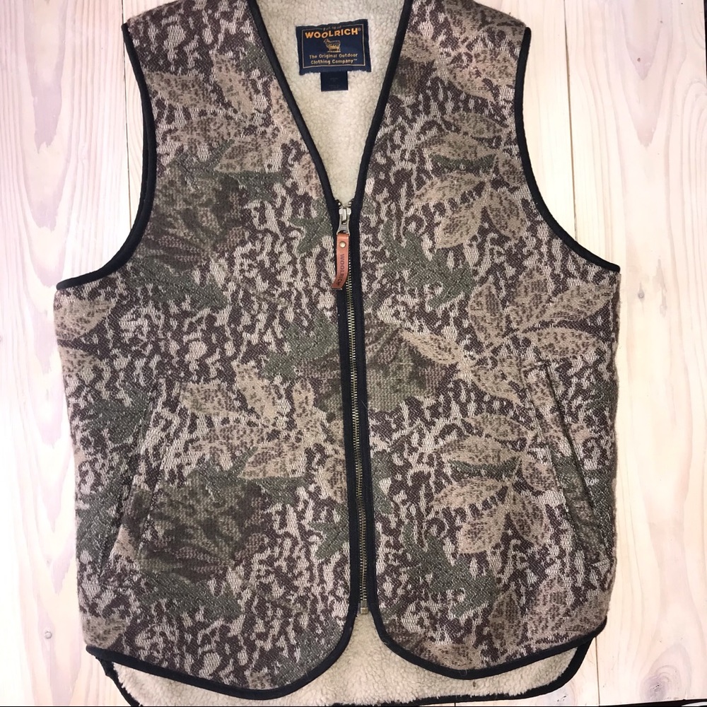 Woolrich wool and fleece zip vest